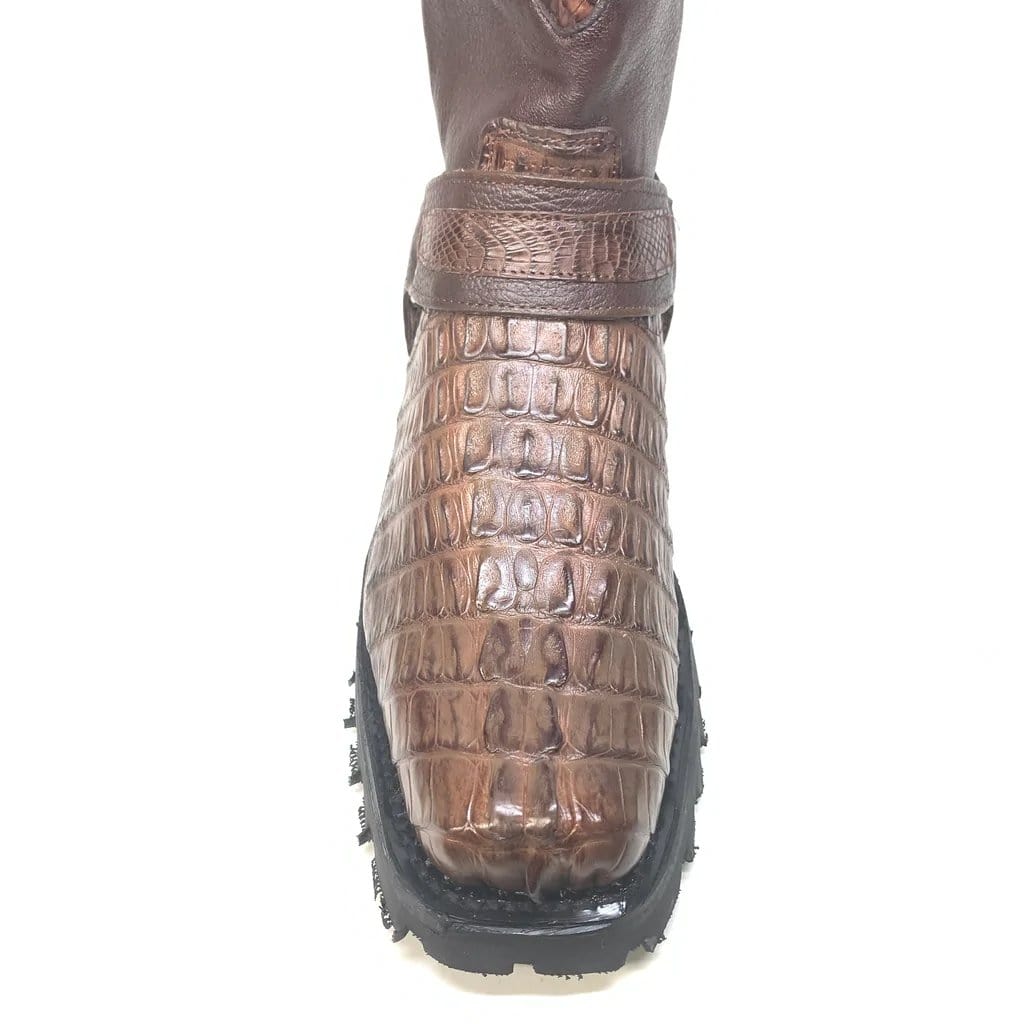 Los Altos Boots Boots Men&#39;s Los Altos Caiman Tail Skin Biker Boot 55T0107