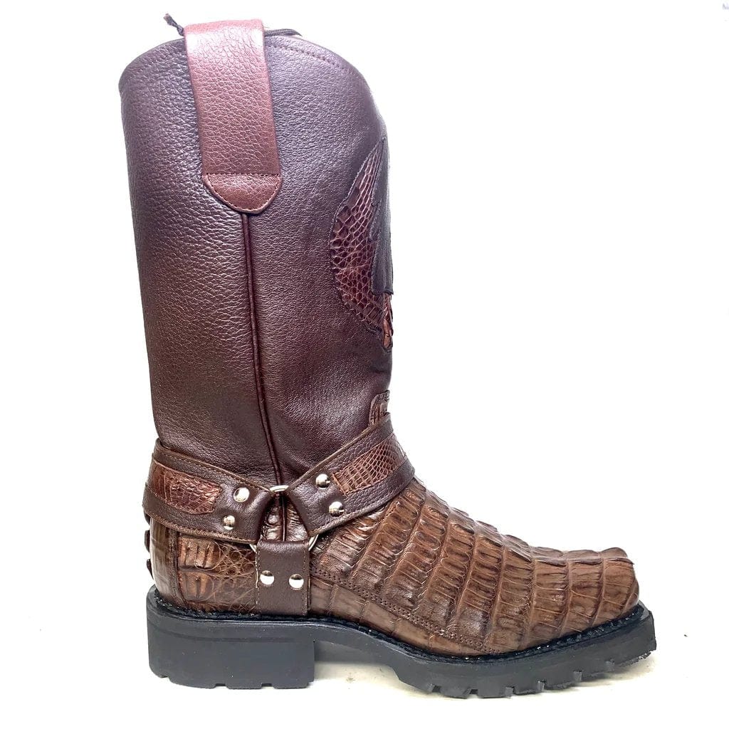 Los Altos Boots Boots Men&#39;s Los Altos Caiman Tail Skin Biker Boot 55T0107