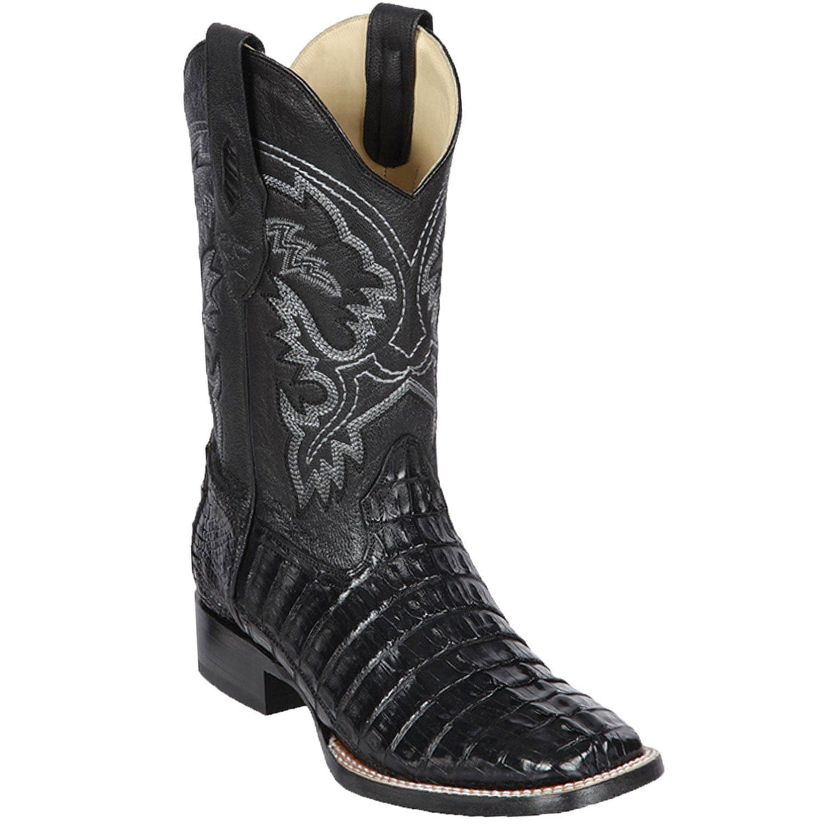 Los Altos Boots Boots Men&#39;s Los Altos Caiman Tail Wide Square Toe Boot 8220105