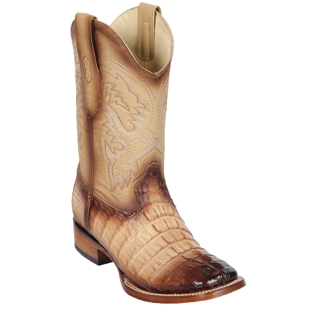 Los Altos Boots Boots Men&#39;s Los Altos Caiman Tail Wide Square Toe Boot 8220115