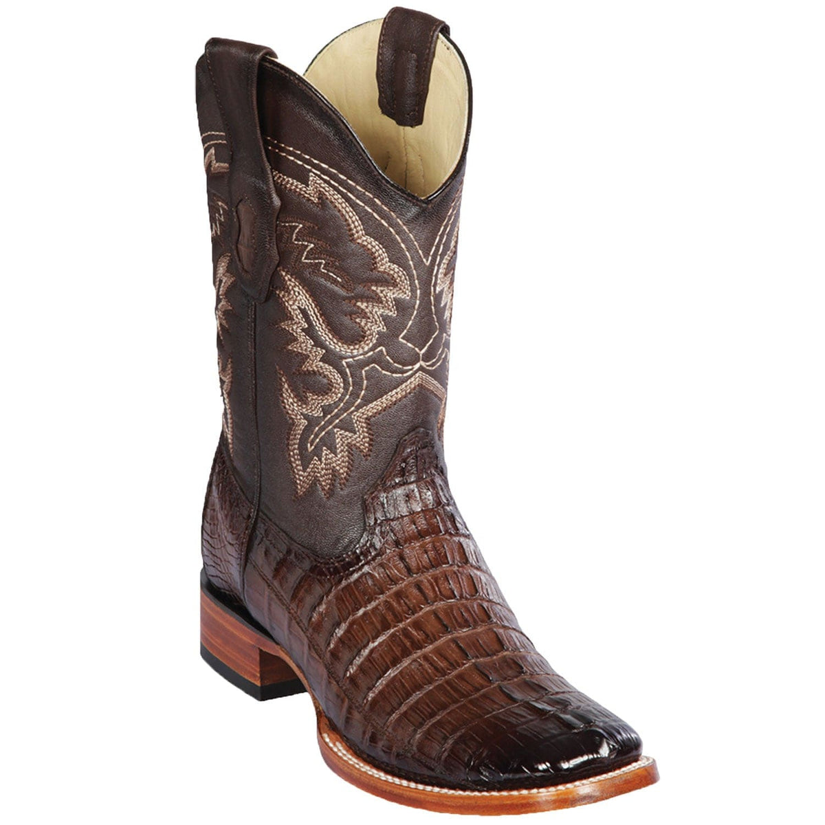 Los Altos Boots Boots Men&#39;s Los Altos Caiman Tail Wide Square Toe Boot 8220116