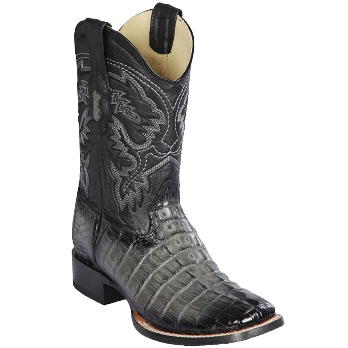 Los Altos Boots Boots Men&#39;s Los Altos Caiman Tail Wide Square Toe Boot 8220138