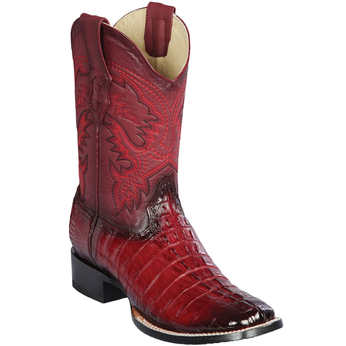 Los Altos Boots Boots Men&#39;s Los Altos Caiman Tail Wide Square Toe Boot 8220143