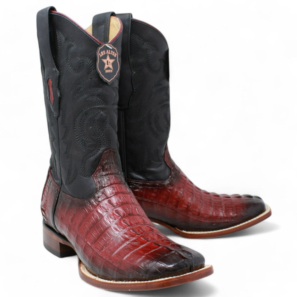 Los Altos Boots Boots Men&#39;s Los Altos Caiman Tail Wide Square Toe Boot 8220143