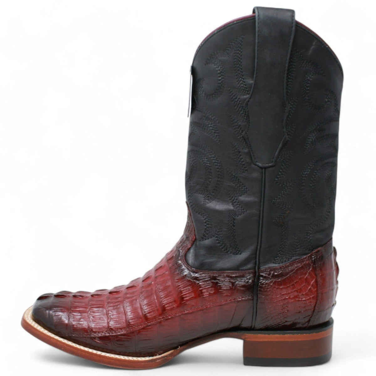 Los Altos Boots Boots Men&#39;s Los Altos Caiman Tail Wide Square Toe Boot 8220143