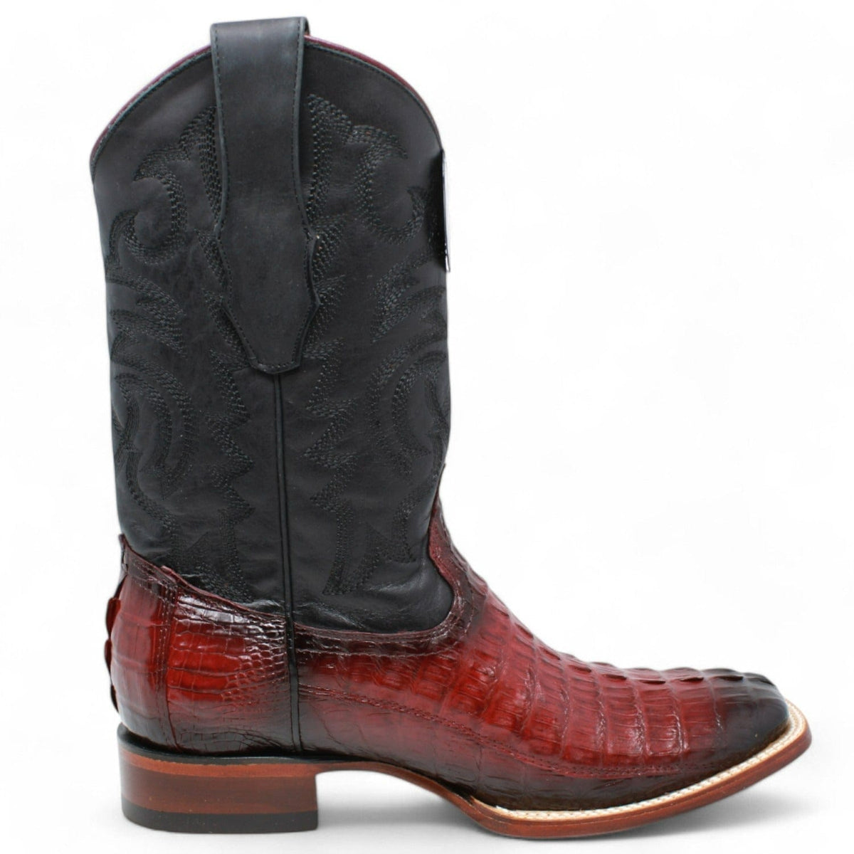 Los Altos Boots Boots Men&#39;s Los Altos Caiman Tail Wide Square Toe Boot 8220143