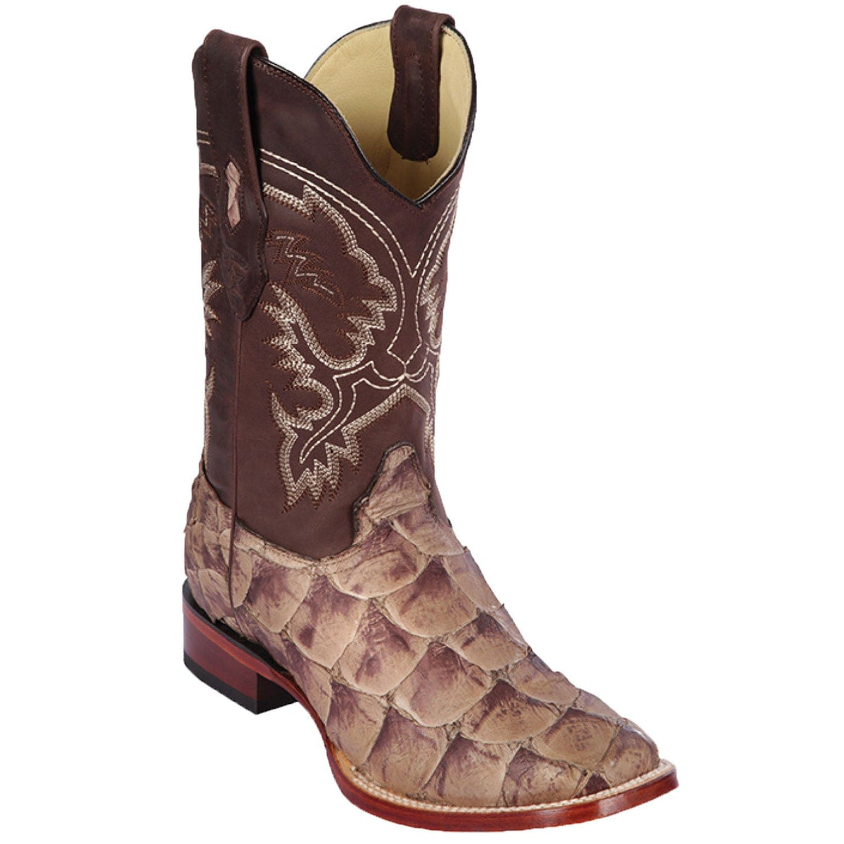 Los Altos Boots Boots Men&#39;s Los Altos Monster Fish Skin Wide Square Toe Boot 8221065