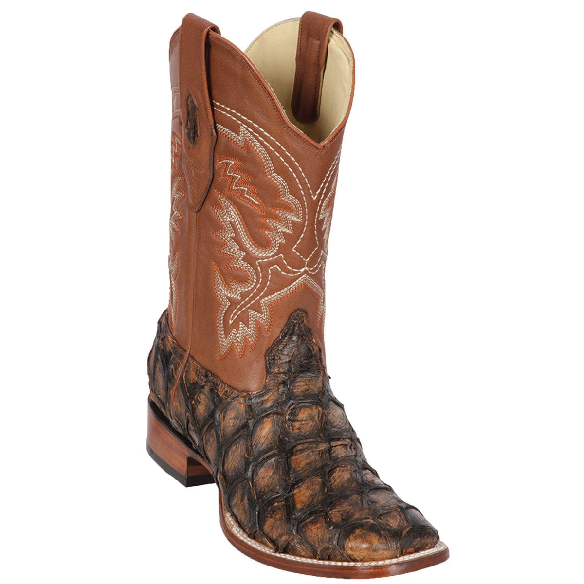 Los Altos Boots Boots Men&#39;s Los Altos Monster Fish Skin Wide Square Toe Boot 8221088