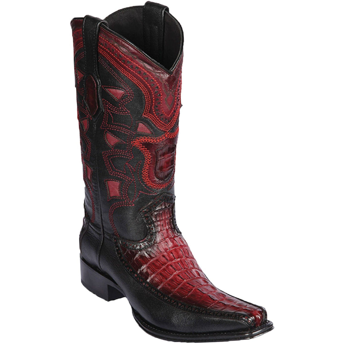 Los Altos Boots Boots Men&#39;s Los Altos Original Caiman Tail and Deer European Square Toe Boot 76F0143