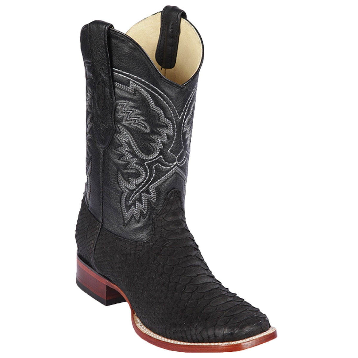 Los Altos Boots Boots Men&#39;s Los Altos Python Skin Wide Square Toe Boot 822N5705