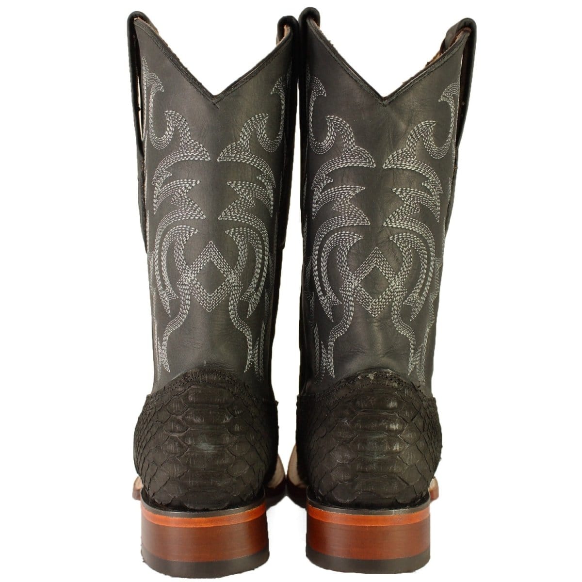 Los Altos Boots Boots Men&#39;s Los Altos Python Skin Wide Square Toe Boot 822N5705