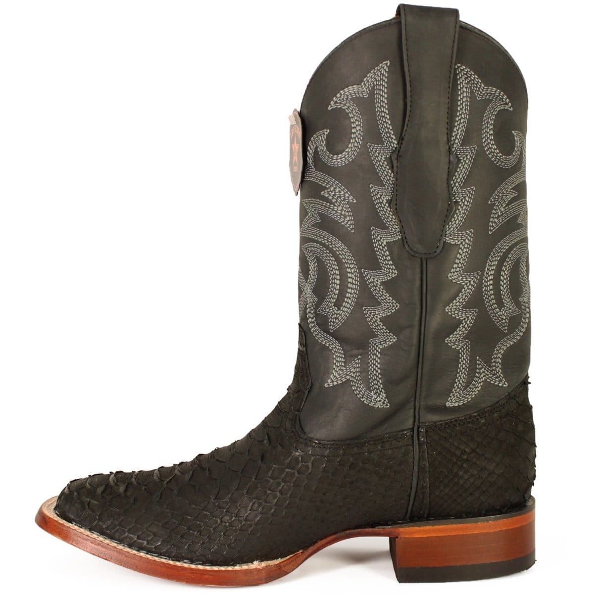 Los Altos Boots Boots Men&#39;s Los Altos Python Skin Wide Square Toe Boot 822N5705