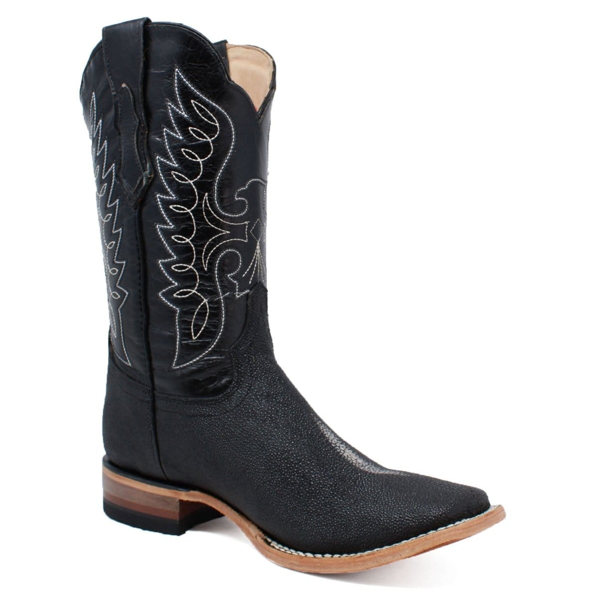 Quincy Boots Boots Men&#39;s Quincy Single Pearl Stingray Print Rodeo Square Toe Boots Q8221205