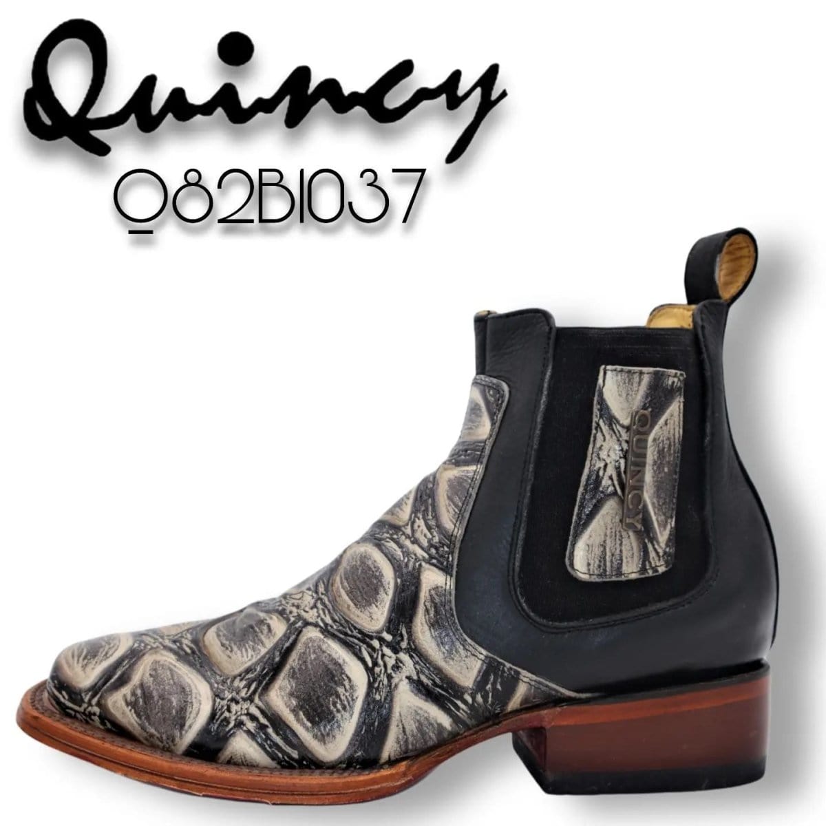 Quincy Boots Boots Men&#39;s Quincy Wide Square Toe Ankle Boot Q82B1037