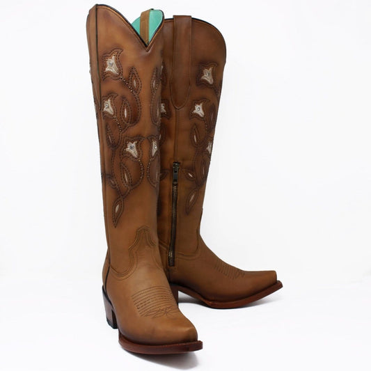 Quincy Boots Boots Women's Quincy Leather Snip Toe High Boot Q34T8331