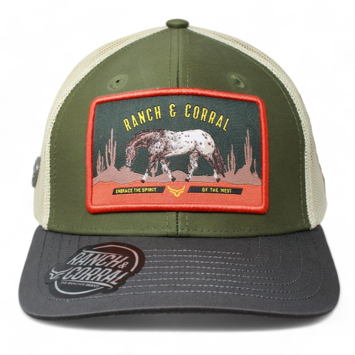 Ranch &amp; Corral Hats Ranch &amp; Corral Trucker Hat Olive Horse