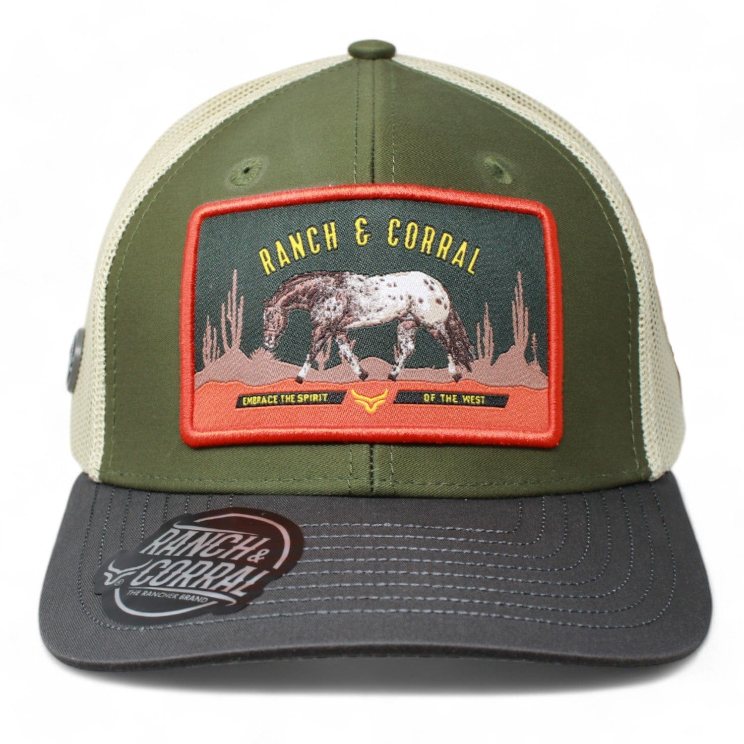 Ranch & Corral Hats Ranch & Corral Trucker Hat Olive Horse