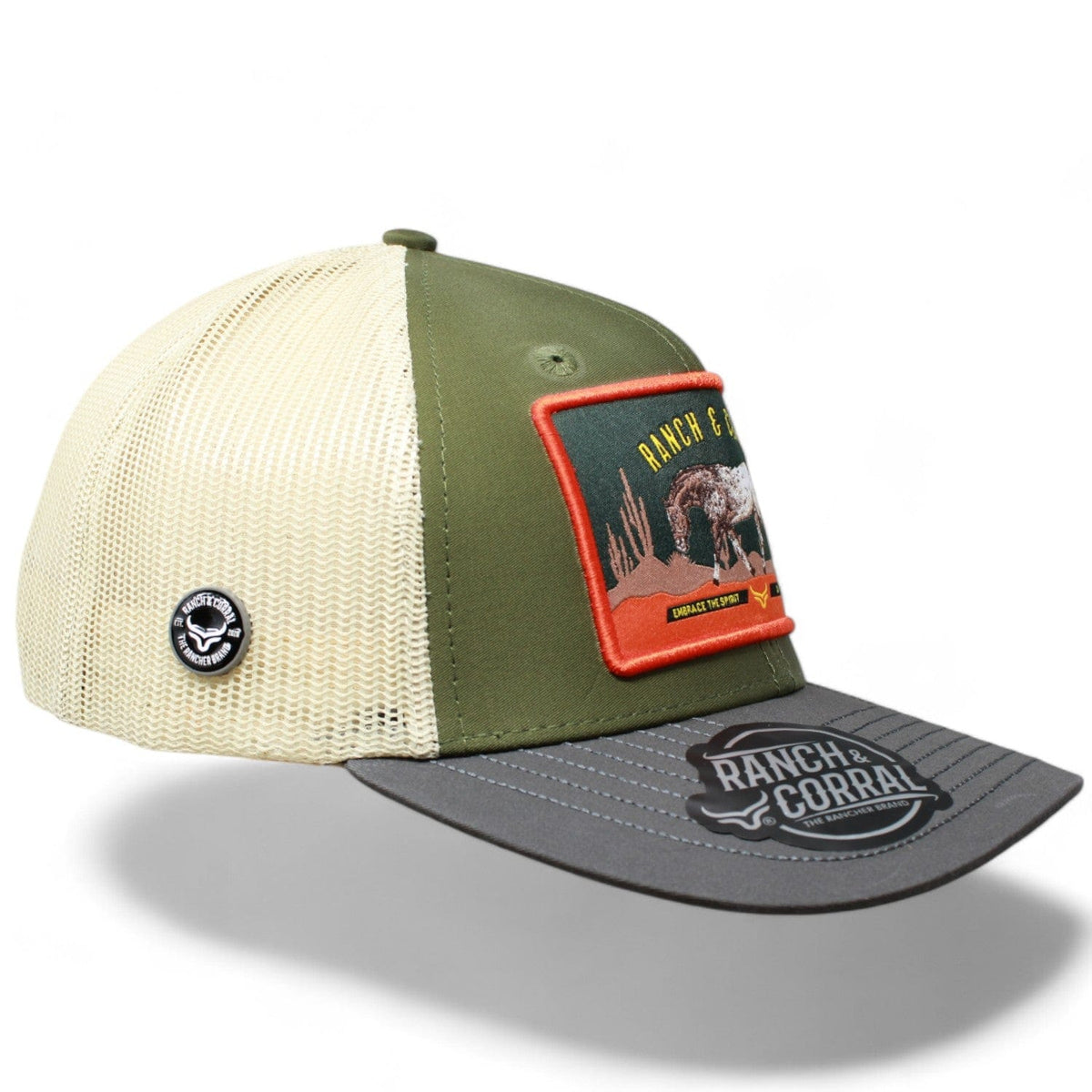 Ranch &amp; Corral Hats Ranch &amp; Corral Trucker Hat Olive Horse