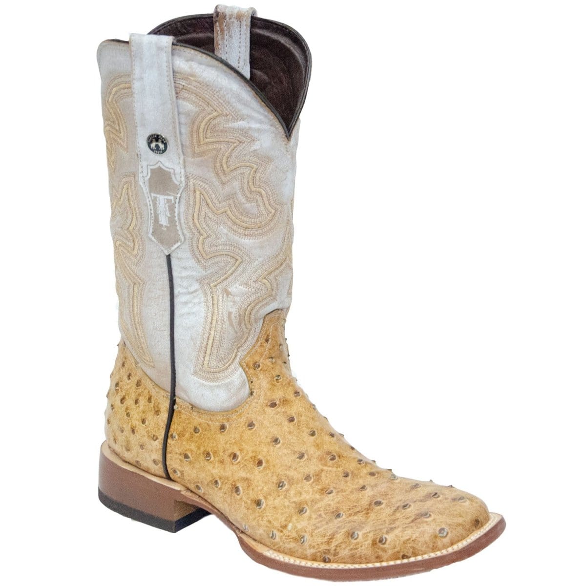 Tanner Mark Boots Boots 6.5 Tanner Mark Men&#39;s Dutton Print Ostrich Square Toe Boots Rustic Orix: TM207017