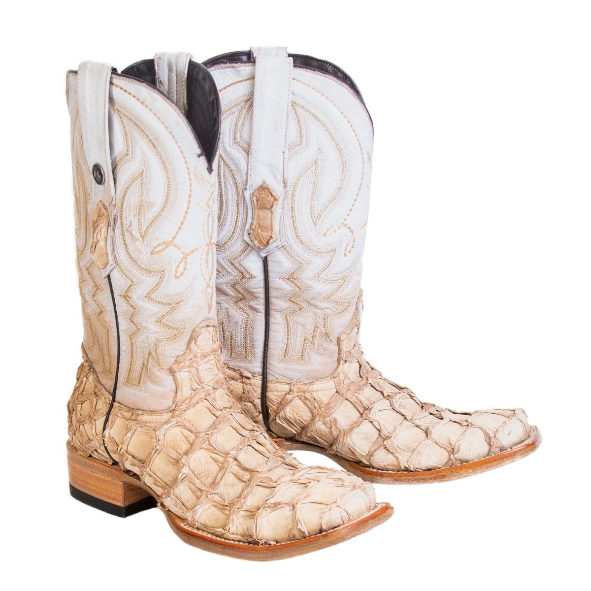 Tanner Mark Boots Boots Sand / 6.5 Tanner Mark Men&#39;s Genuine Monster Fish Square Toe Boots Sand Matte TMX201332