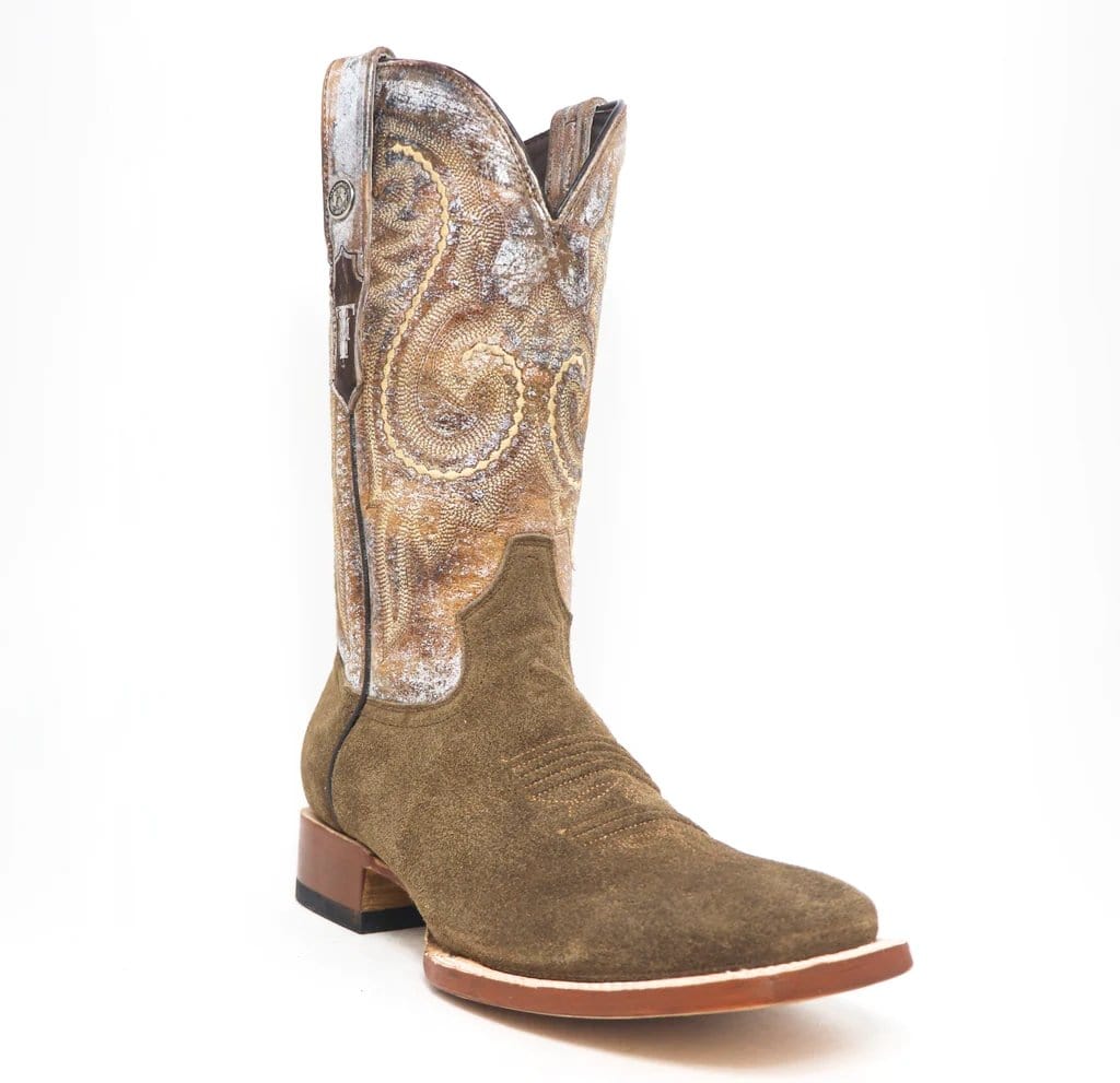 Tanner Mark Boots Boots Tanner Mark Men&#39;s Casper Square Toe Leather Boots Rustic Brown TM205545