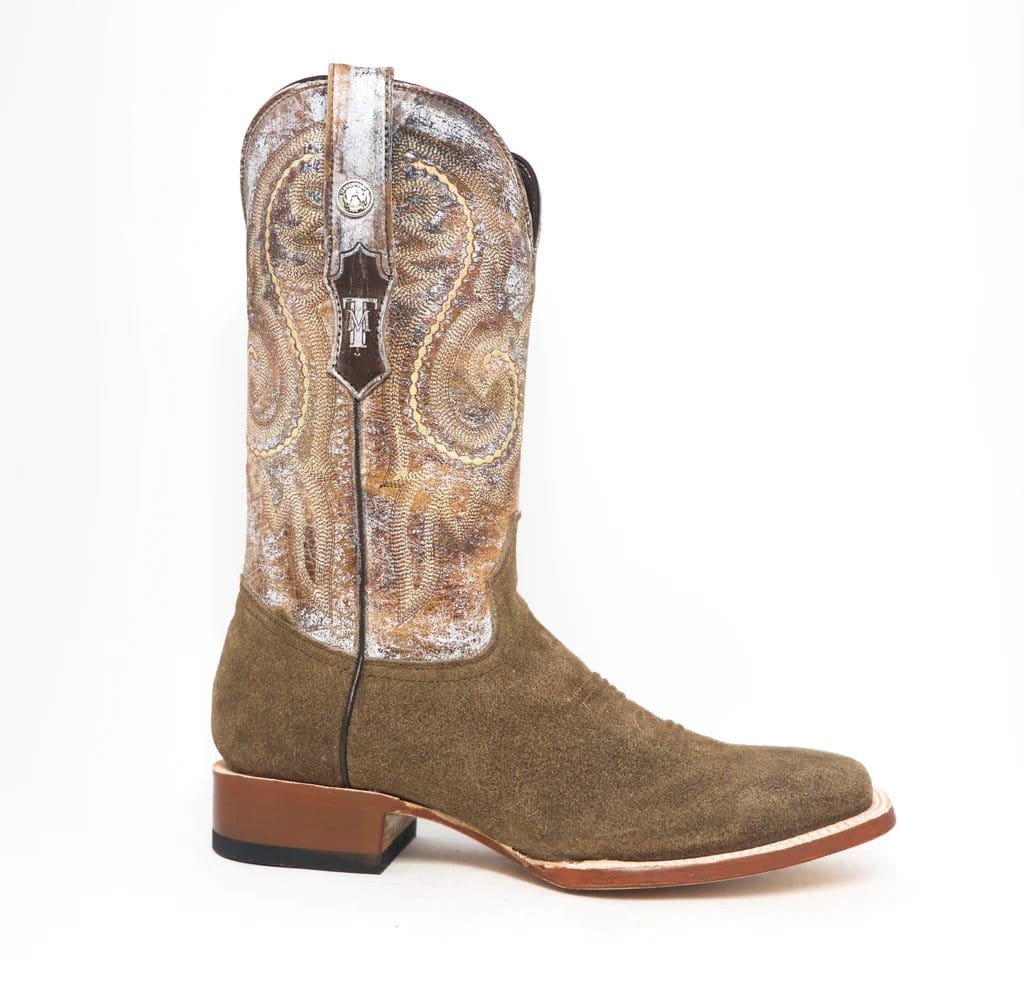 Tanner Mark Boots Boots Tanner Mark Men&#39;s Casper Square Toe Leather Boots Rustic Brown TM205545