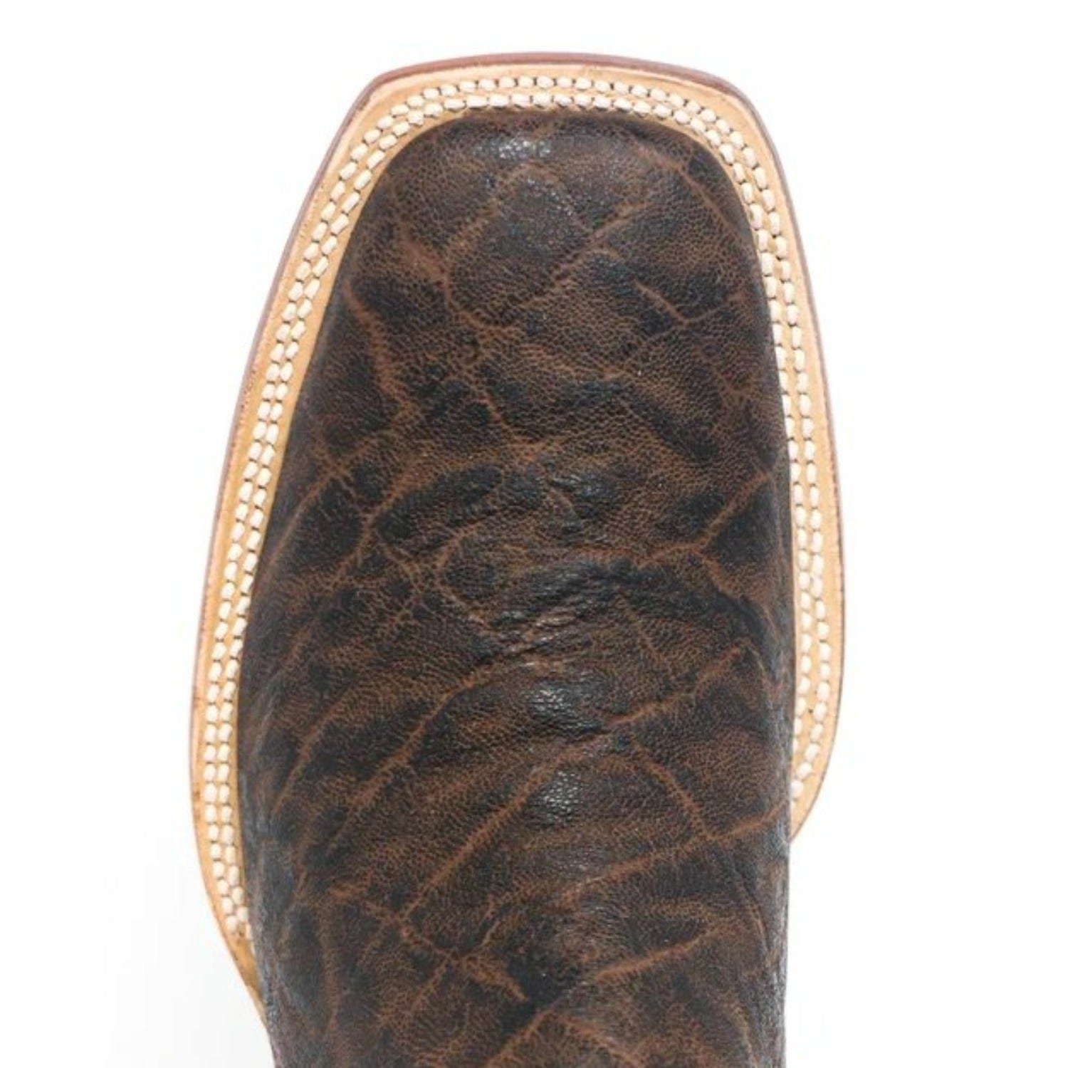 Tanner Mark Boots Boots Tanner Mark Men's Elephant Print Square Toe Boots Rustic Brown TM207026