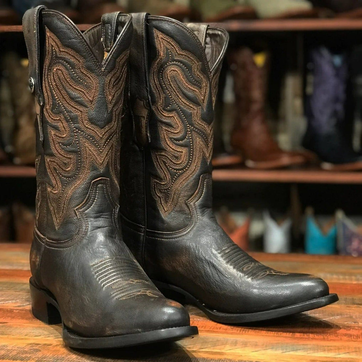 Tanner Mark Boots Boots Tanner Mark Men&#39;s The Gibson J-Toe Leather Boots Kabul Brown TM201274