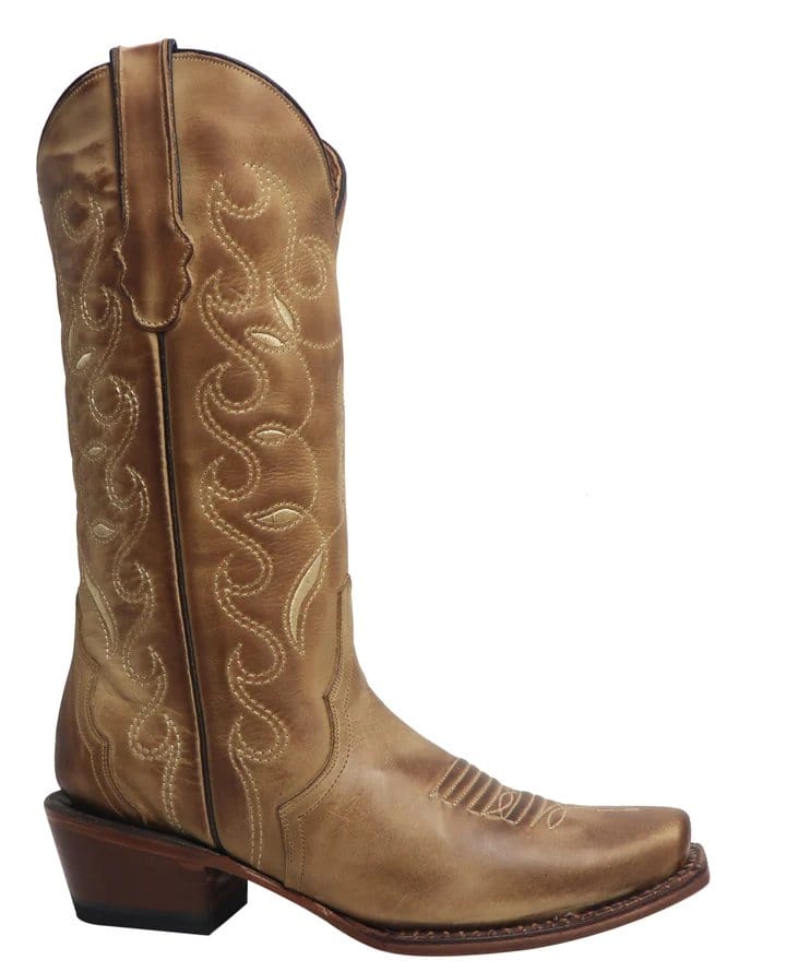 Tanner Mark Boots Boots Tanner Mark Women&#39;s &#39;Lewisville&#39; Leather Square Toe Boots Sand TML205074