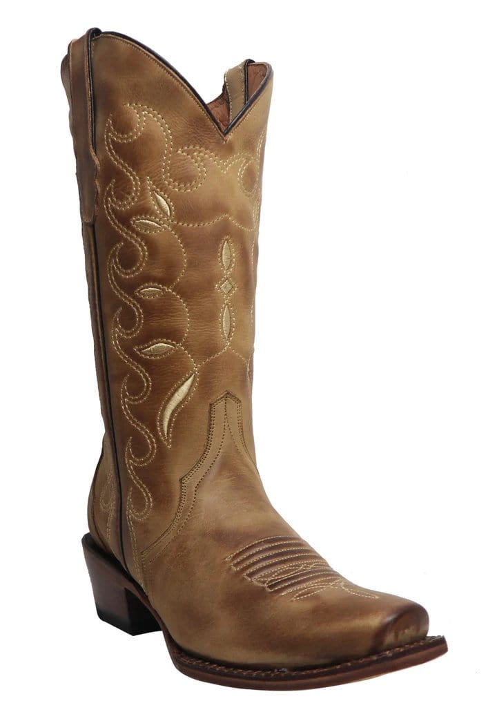 Tanner Mark Boots Boots Tanner Mark Women&#39;s &#39;Lewisville&#39; Leather Square Toe Boots Sand TML205074