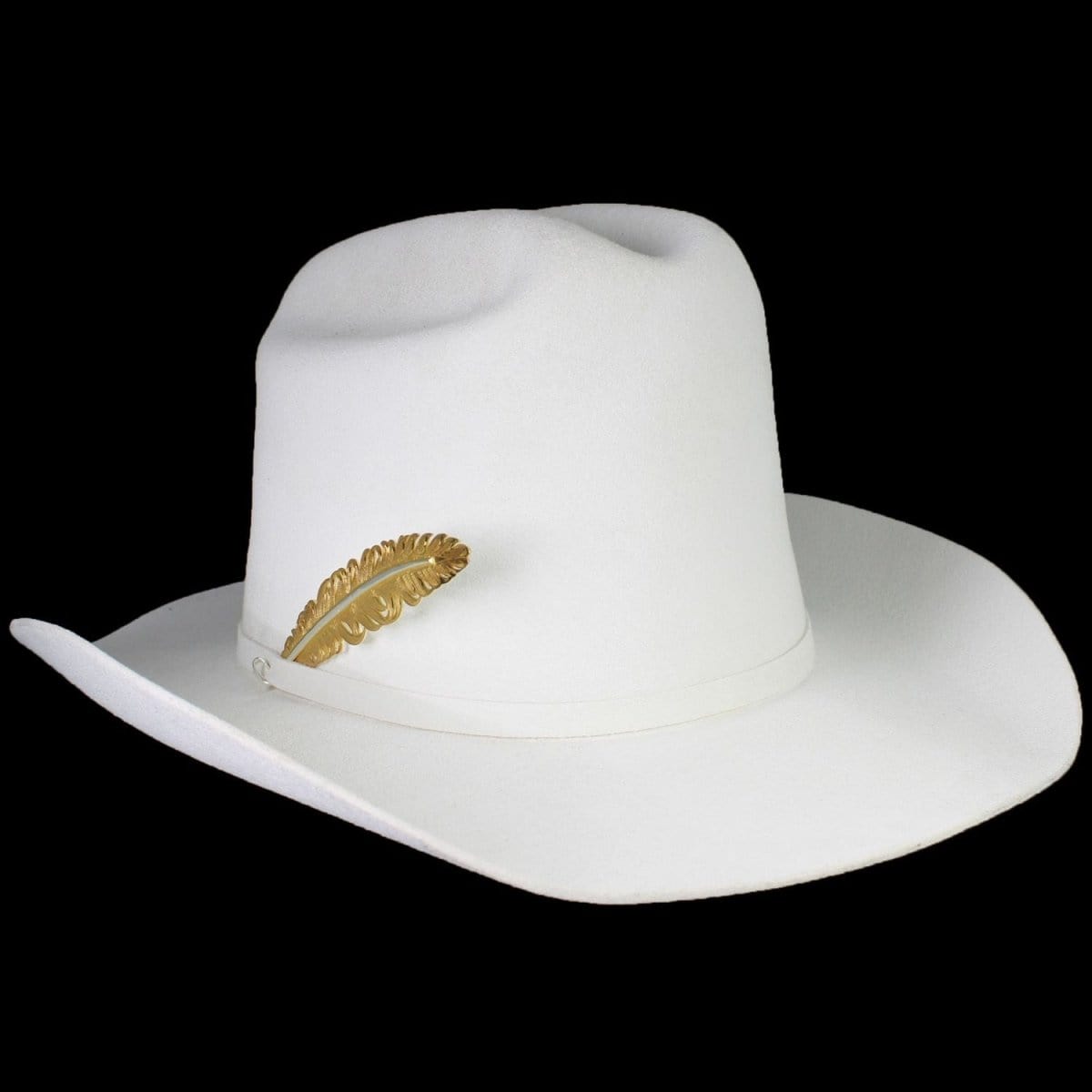 Tombstone Hats Gold and silver Metal (Alpaca) Feather for Straw or Felt Cowboy Hat