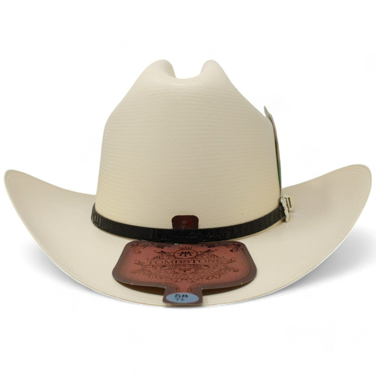 Tombstone Hats Tombstone 1,000X Sinaloa Hat with Feathers Brim 3 1/2&quot; TOM-1000XC3