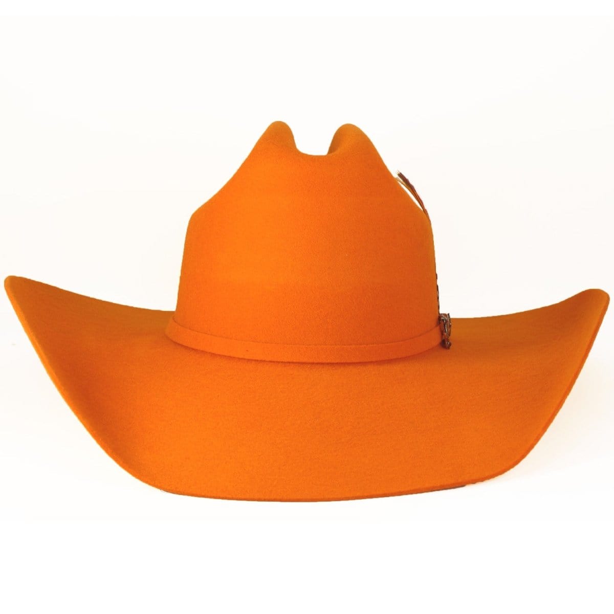 Tombstone Texanas Texana Sombrero Vaquero para Mujer 100X Color Naranja con Plumas