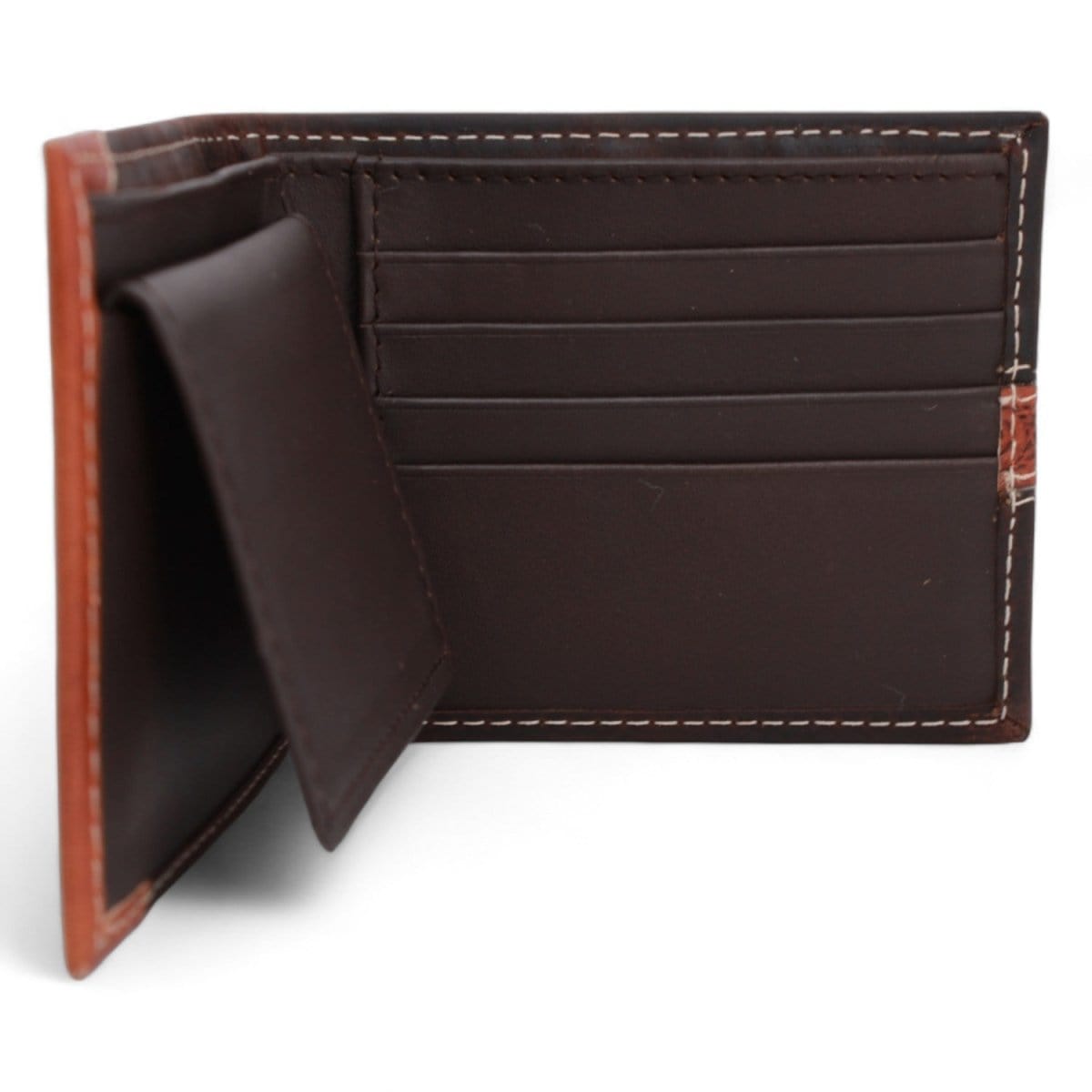 Tombstone Wallets Tombstone Chiseled Genuine Leather Wallet Chocolate TOM-W231