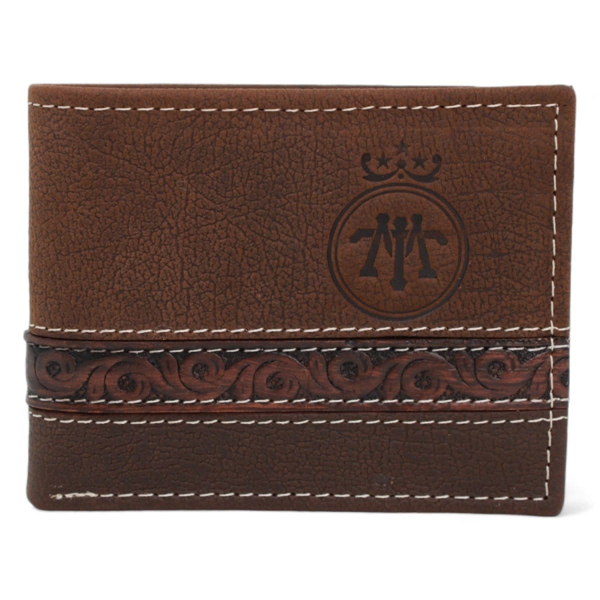 Tombstone Wallets Tombstone Chiseled Genuine Leather Wallet Tan TOM-W233