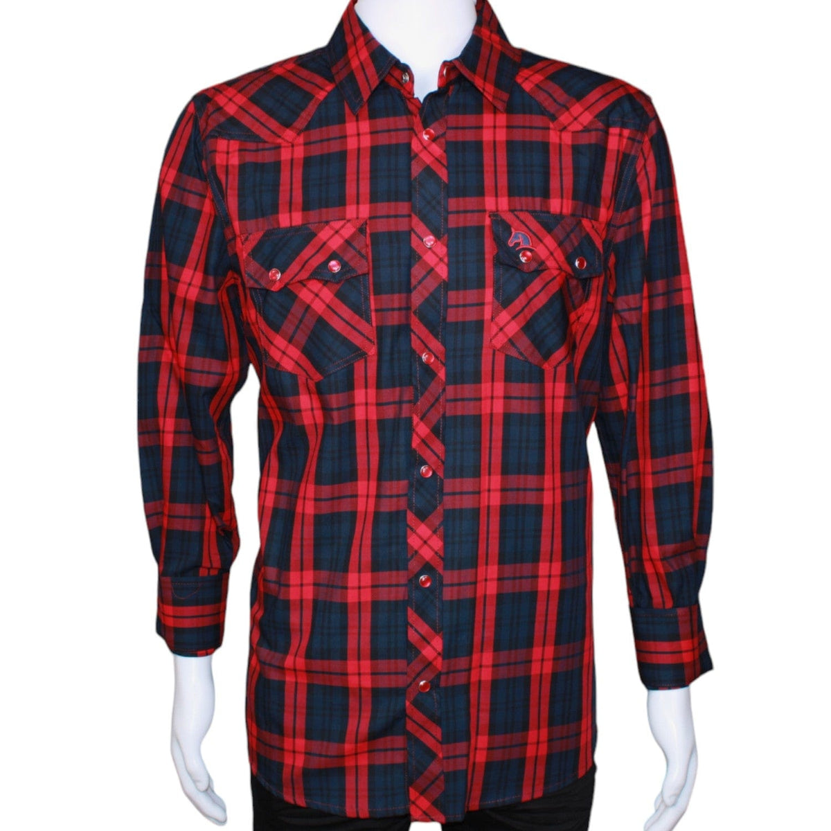 White Diamonds Boots Shirts Red / S Men&#39;s White Diamonds Long Sleeve Western Shirt - Red