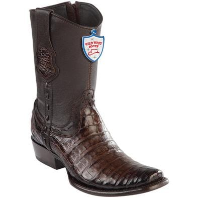 Wild West Boots Boots 6 Men&#39;s Wild West Caiman Belly Dubai Toe Short Boot 279B8216