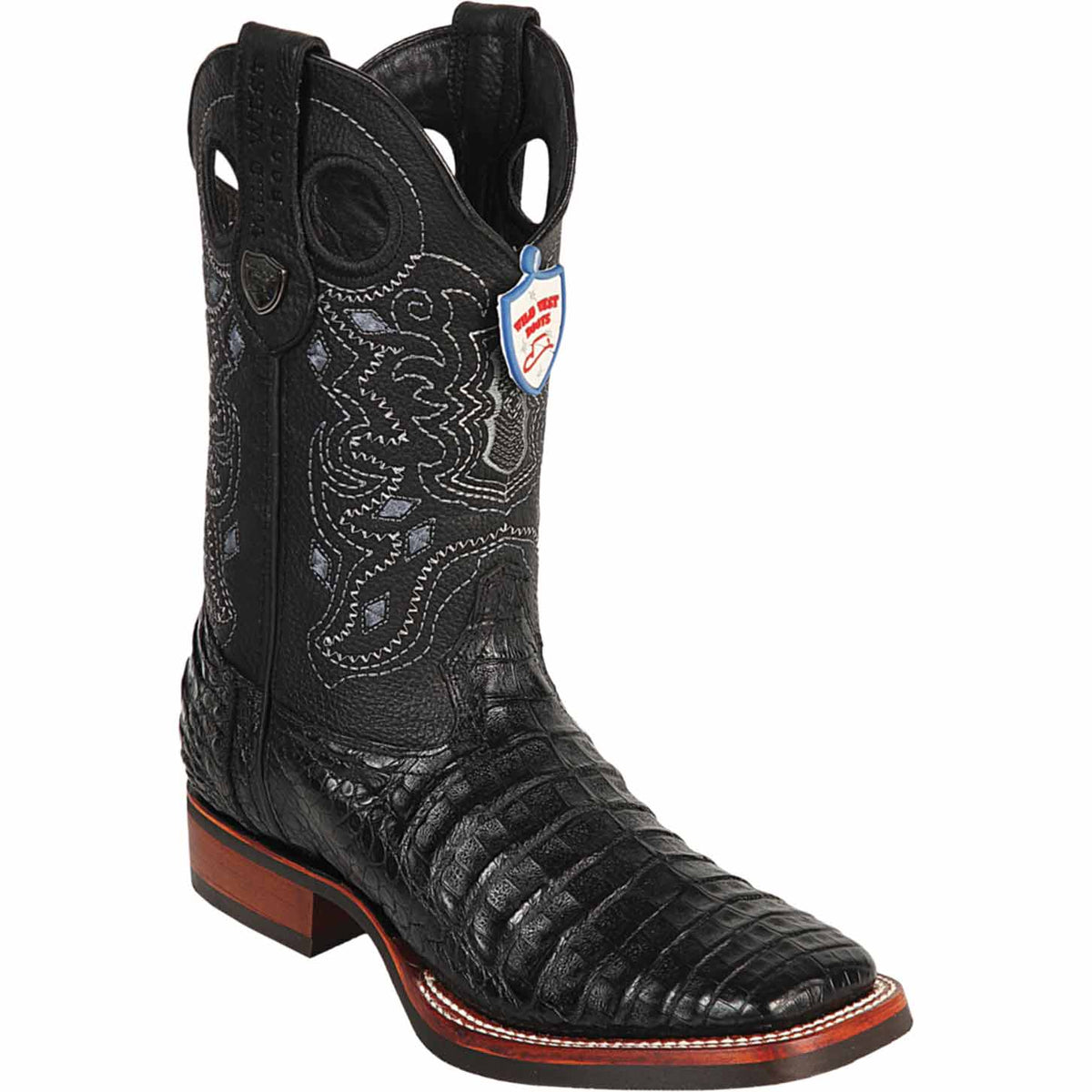 Wild West Boots Boots 6 Men&#39;s Wild West Caiman Belly Ranch Toe Boot 28258205