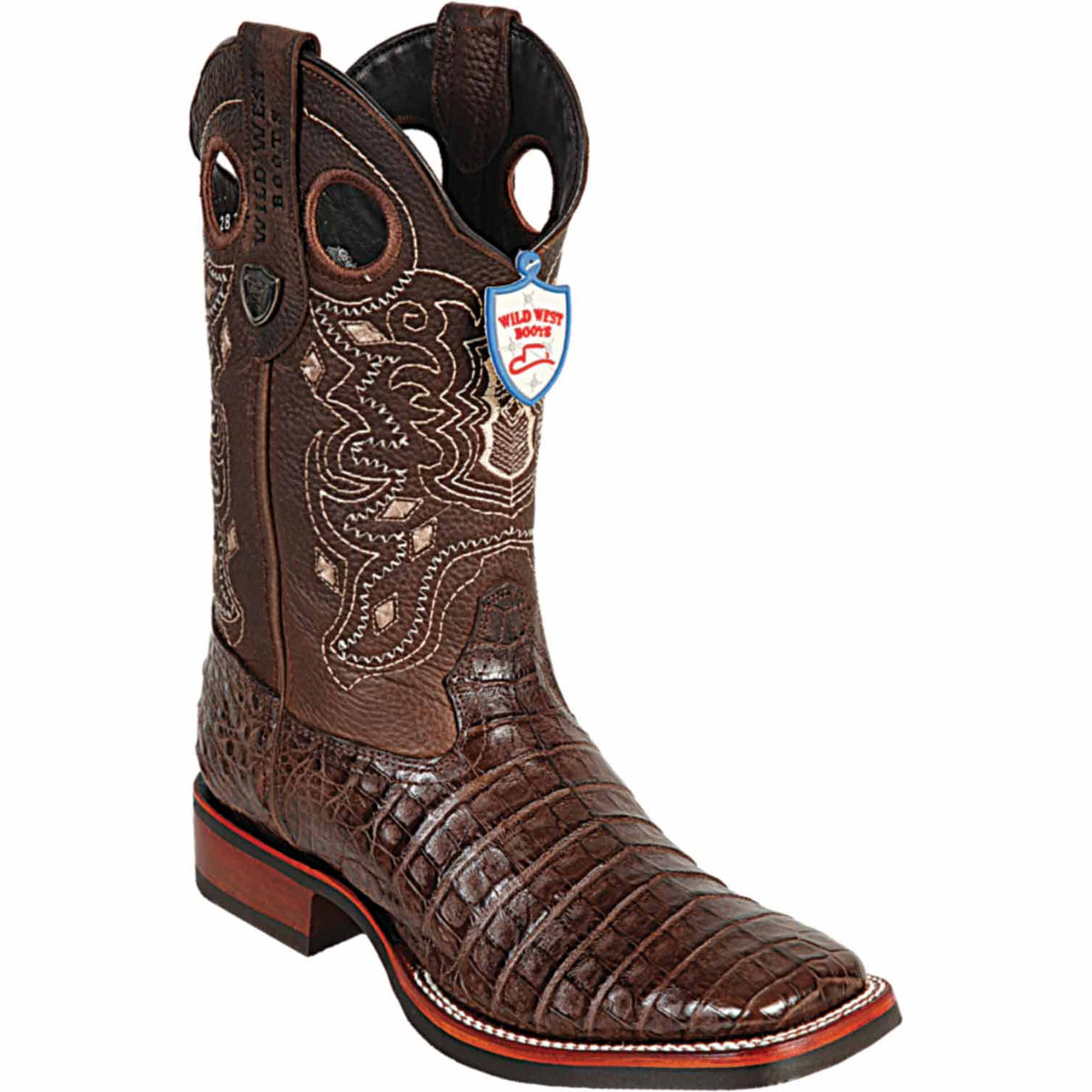 Wild West Boots Boots 6 Men&#39;s Wild West Caiman Belly Ranch Toe Boot 28258207