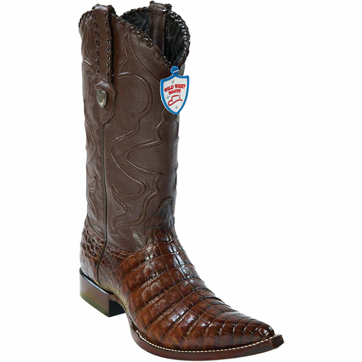 Wild West Boots Boots 6 Men&#39;s Wild West Caiman Belly Skin 3X Toe Boot 2958207