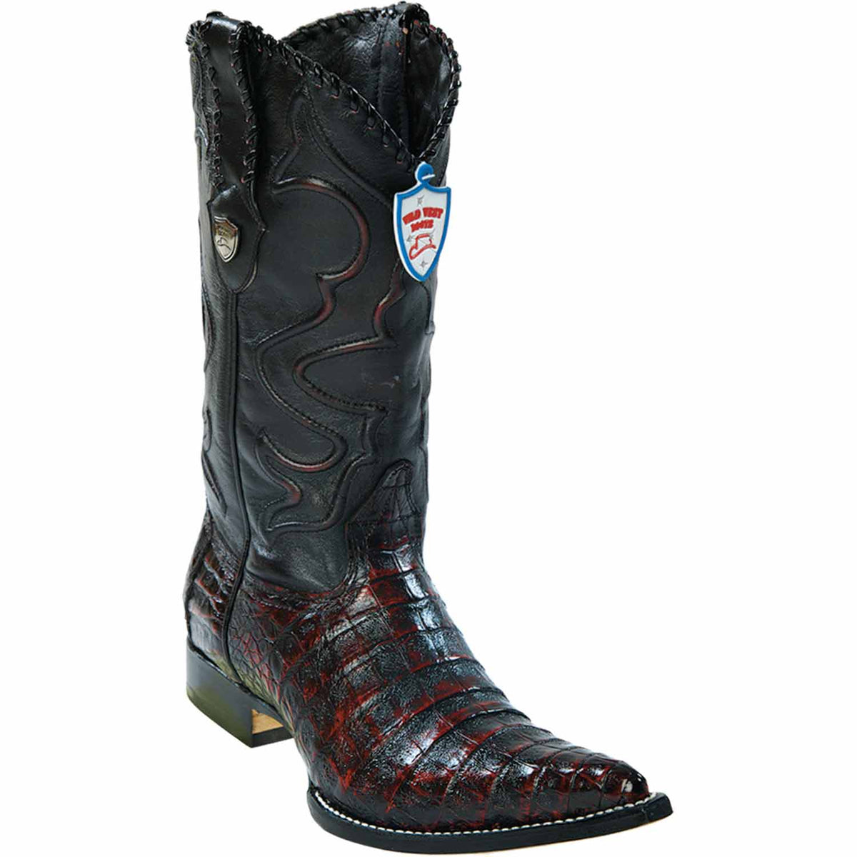 Wild West Boots Boots 6 Men&#39;s Wild West Caiman Belly Skin 3X Toe Boot 2958218