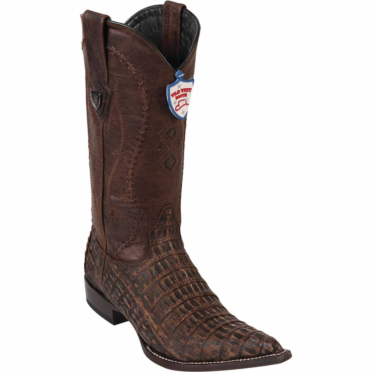 Wild West Boots Boots 6 Men&#39;s Wild West Caiman Belly Skin 3X Toe Boot 2958235