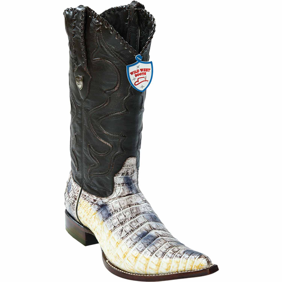 Wild West Boots Boots 6 Men&#39;s Wild West Caiman Belly Skin 3X Toe Boot 2958249