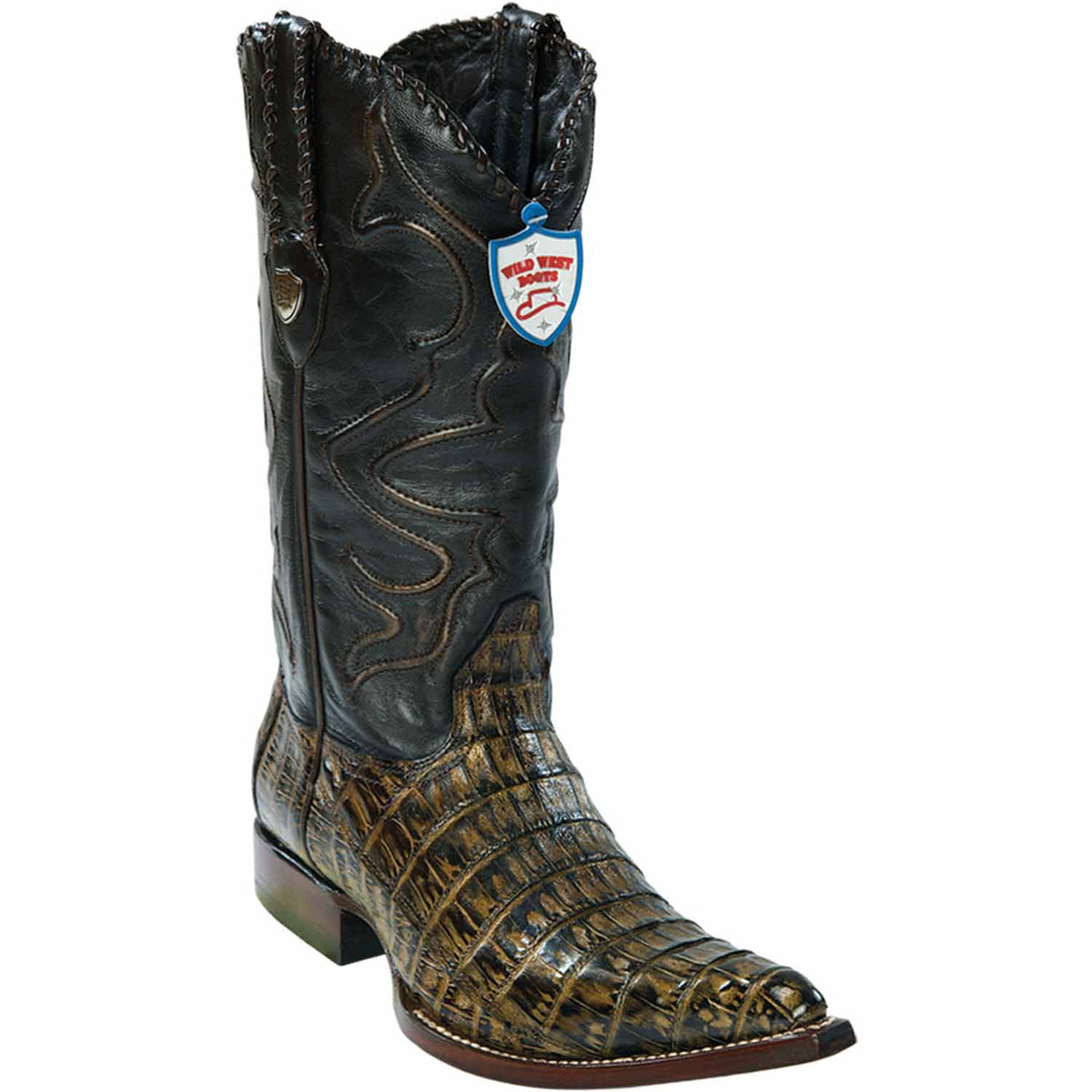 Wild West Boots Boots 6 Men&#39;s Wild West Caiman Belly Skin 3X Toe Boot 2958285