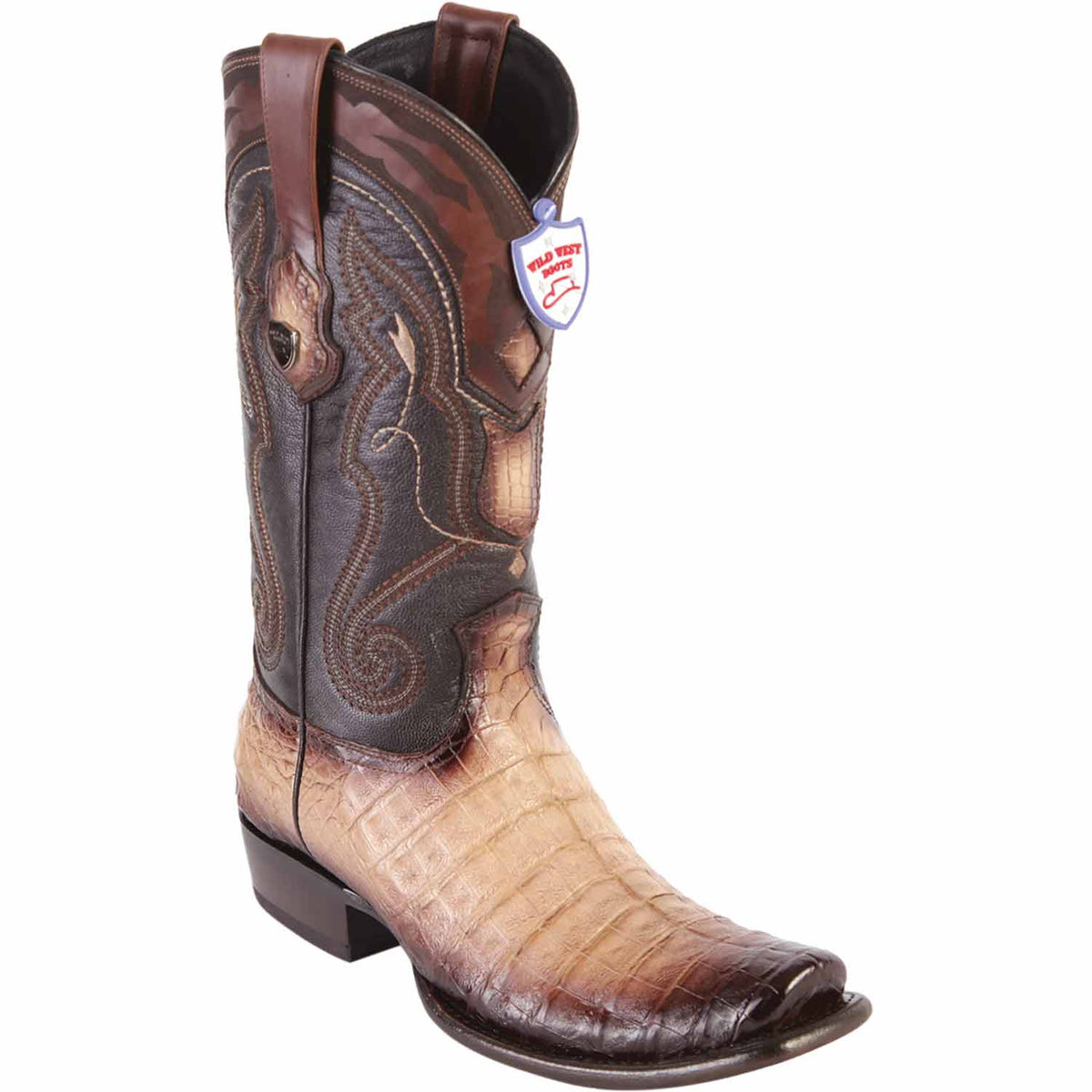 Wild West Boots Boots 6 Men&#39;s Wild West Caiman Belly Skin Dubai Toe Boot 2798215