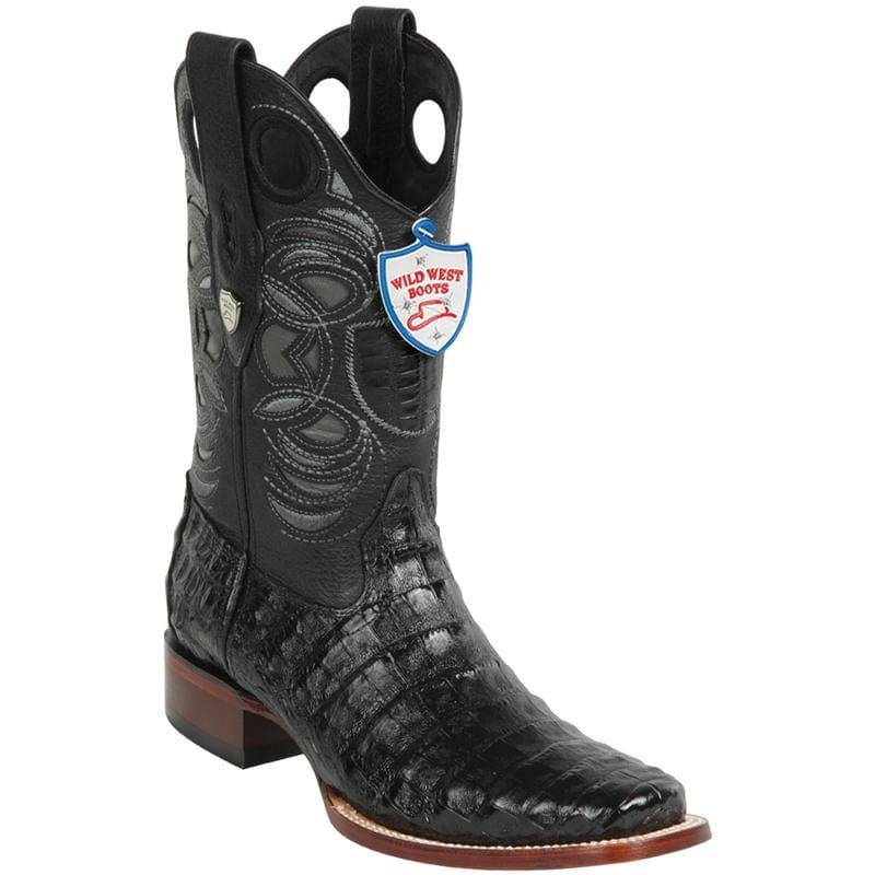 Wild West Boots Boots 6 Men&#39;s Wild West Caiman Belly Skin Rodeo Toe Boot 28188205