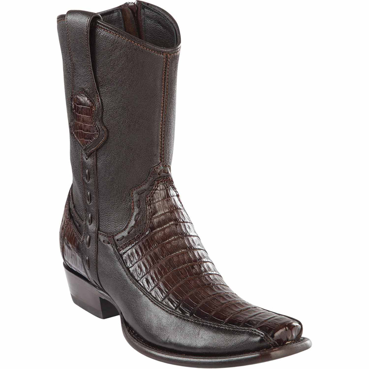 Wild West Boots Boots 6 Men&#39;s Wild West Caiman Belly with Deer Dubai Toe Short Boot 279BF8216