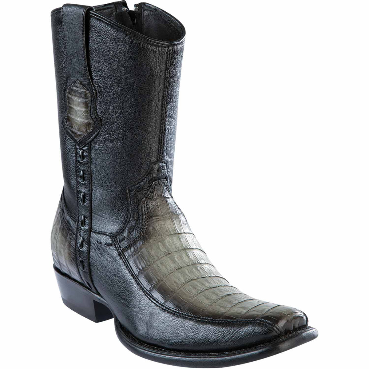 Wild West Boots Boots 6 Men&#39;s Wild West Caiman Belly with Deer Dubai Toe Short Boot 279BF8238