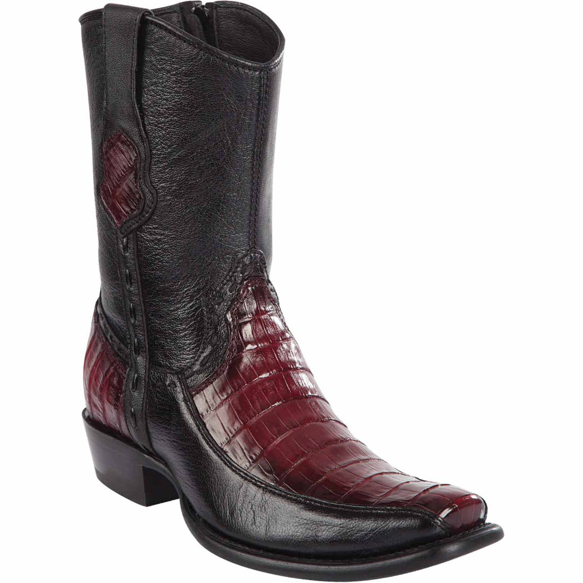 Wild West Boots Boots 6 Men&#39;s Wild West Caiman Belly with Deer Dubai Toe Short Boot 279BF8243