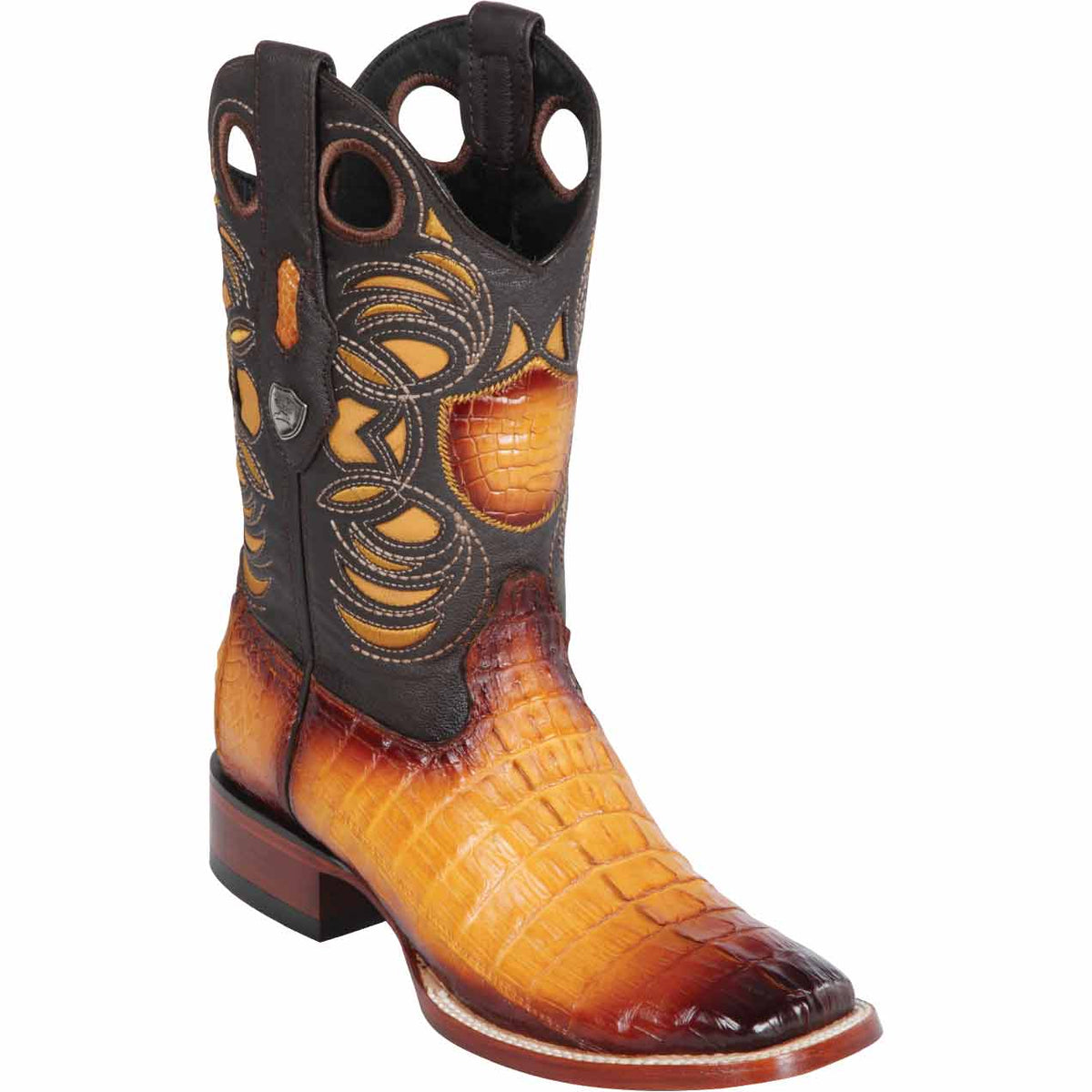 Wild West Boots Boots 6 Men&#39;s Wild West Caiman Tail Ranch Toe Boot 28240101